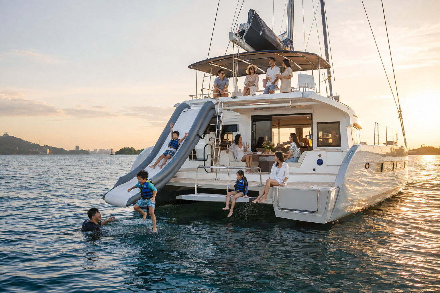 Yacht at sea